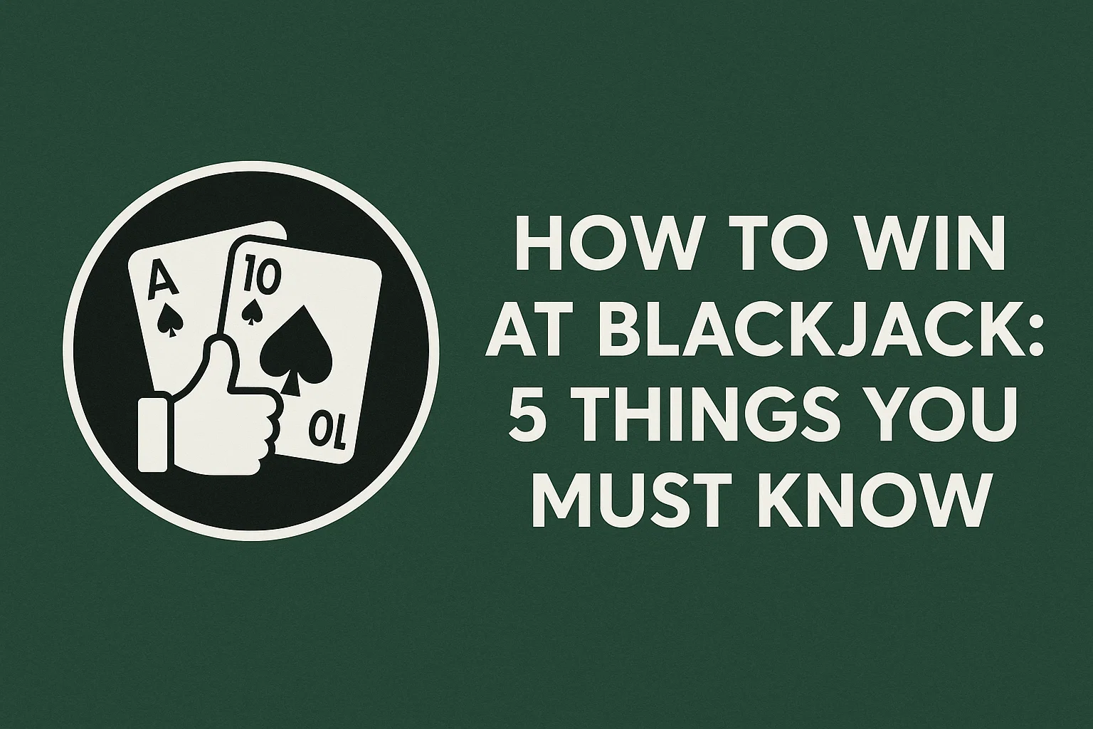 How to Win at Blackjack: 5 Things You Must Know
